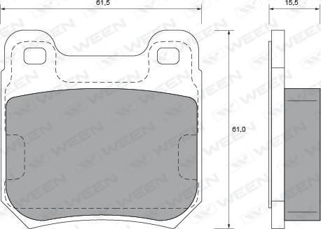 Ween 151-1508 - Bremžu uzliku kompl., Disku bremzes autospares.lv