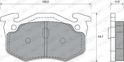 Ween 151-1503 - Bremžu uzliku kompl., Disku bremzes autospares.lv