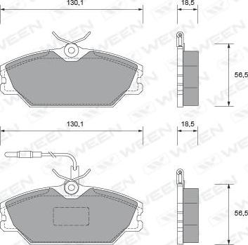 Ween 151-1582 - Brake Pad Set, disc brake www.autospares.lv