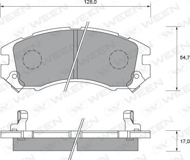 Ween 151-1538 - Bremžu uzliku kompl., Disku bremzes www.autospares.lv