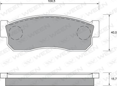 Ween 151-1537 - Bremžu uzliku kompl., Disku bremzes www.autospares.lv