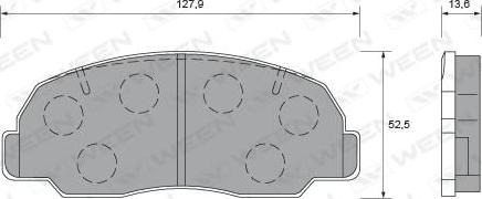 Ween 151-1529 - Bremžu uzliku kompl., Disku bremzes www.autospares.lv