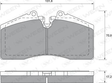 Ween 151-1520 - Bremžu uzliku kompl., Disku bremzes www.autospares.lv