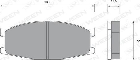 Ween 151-1575 - Bremžu uzliku kompl., Disku bremzes autospares.lv