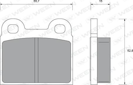 Ween 151-1571 - Тормозные колодки, дисковые, комплект www.autospares.lv