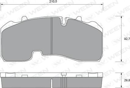 Ween 151-1573 - Brake Pad Set, disc brake www.autospares.lv