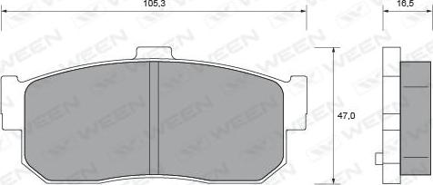 Ween 151-1692 - Bremžu uzliku kompl., Disku bremzes autospares.lv