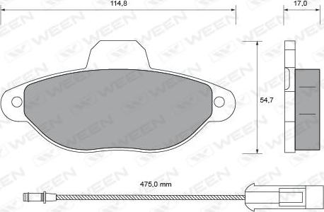 Ween 151-1648 - Brake Pad Set, disc brake www.autospares.lv