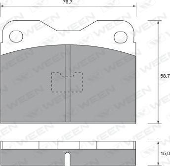 Ween 151-1653 - Тормозные колодки, дисковые, комплект www.autospares.lv