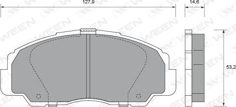 Ween 151-1660 - Bremžu uzliku kompl., Disku bremzes www.autospares.lv