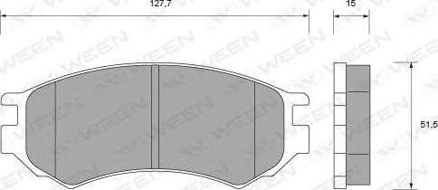 Ween 151-1668 - Bremžu uzliku kompl., Disku bremzes www.autospares.lv