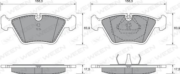 Ween 151-1609 - Brake Pad Set, disc brake www.autospares.lv