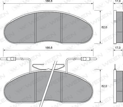 Ween 151-1613 - Bremžu uzliku kompl., Disku bremzes autospares.lv