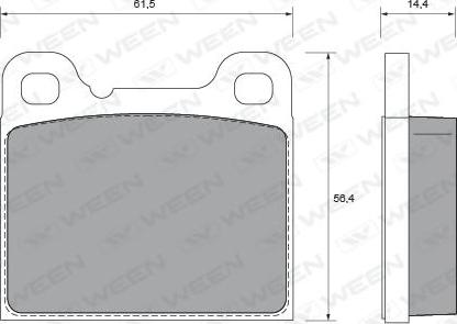 Ween 151-1685 - Brake Pad Set, disc brake www.autospares.lv