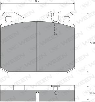 Ween 151-1639 - Bremžu uzliku kompl., Disku bremzes www.autospares.lv