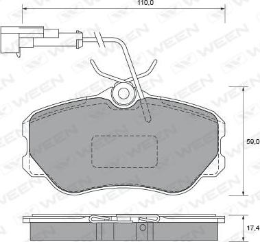 Ween 151-1632 - Bremžu uzliku kompl., Disku bremzes autospares.lv