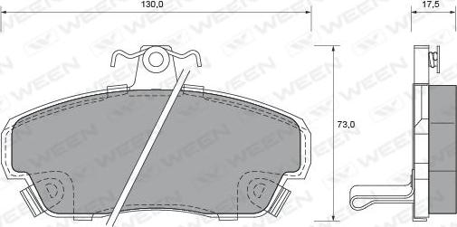 Ween 151-1623 - Bremžu uzliku kompl., Disku bremzes www.autospares.lv