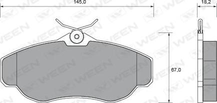 Ween 151-1679 - Brake Pad Set, disc brake www.autospares.lv