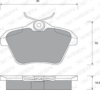 Ween 151-1671 - Brake Pad Set, disc brake www.autospares.lv