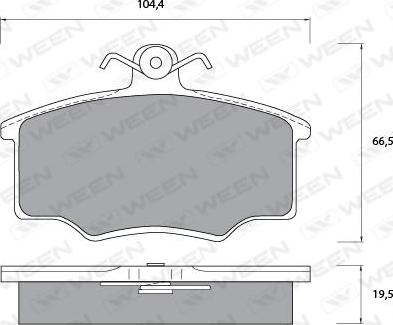 Ween 151-1096 - Bremžu uzliku kompl., Disku bremzes autospares.lv