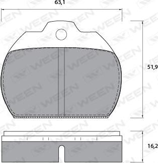 Ween 151-1090 - Bremžu uzliku kompl., Disku bremzes autospares.lv