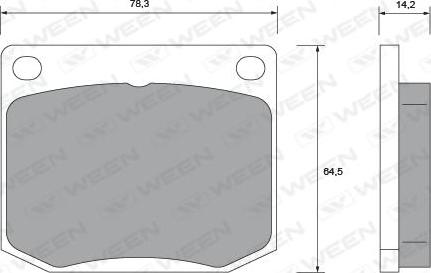 Ween 151-1098 - Bremžu uzliku kompl., Disku bremzes autospares.lv