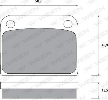 Ween 151-1092 - Bremžu uzliku kompl., Disku bremzes www.autospares.lv