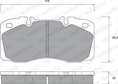 Ween 151-1055 - Bremžu uzliku kompl., Disku bremzes www.autospares.lv