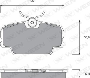 Ween 151-1004 - Bremžu uzliku kompl., Disku bremzes autospares.lv