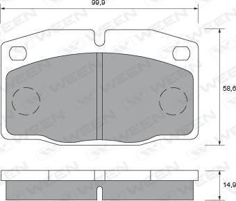 Ween 151-1001 - Bremžu uzliku kompl., Disku bremzes autospares.lv