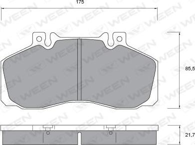 Ween 151-1019 - Bremžu uzliku kompl., Disku bremzes autospares.lv