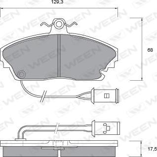 Ween 151-1018 - Bremžu uzliku kompl., Disku bremzes www.autospares.lv