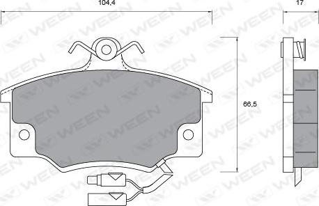 Ween 151-1012 - Bremžu uzliku kompl., Disku bremzes autospares.lv