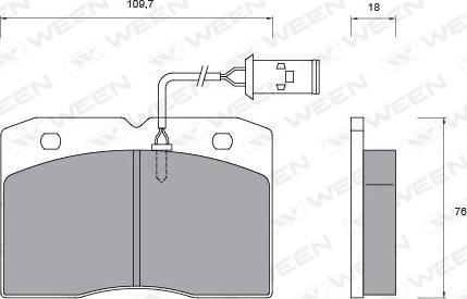 Ween 151-1017 - Bremžu uzliku kompl., Disku bremzes autospares.lv