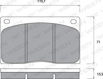 Ween 151-1089 - Bremžu uzliku kompl., Disku bremzes autospares.lv