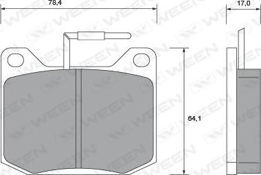 Ween 151-1080 - Тормозные колодки, дисковые, комплект www.autospares.lv