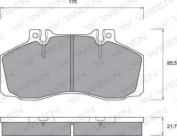 Ween 151-1035 - Bremžu uzliku kompl., Disku bremzes autospares.lv