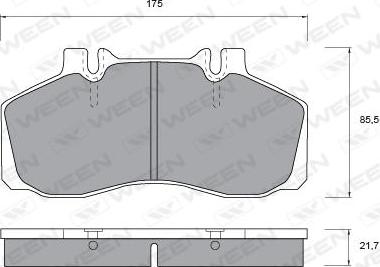 Ween 151-1029 - Bremžu uzliku kompl., Disku bremzes autospares.lv