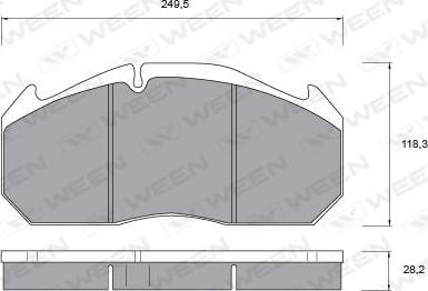 Ween 151-1028 - Brake Pad Set, disc brake www.autospares.lv