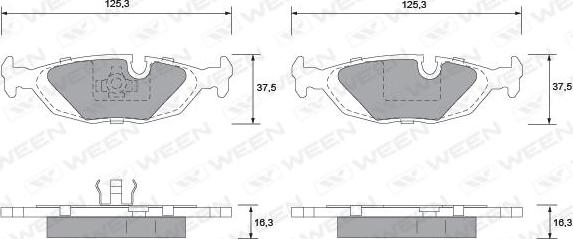 Ween 151-1199 - Bremžu uzliku kompl., Disku bremzes autospares.lv