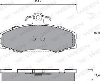 Ween 151-1142 - Bremžu uzliku kompl., Disku bremzes www.autospares.lv