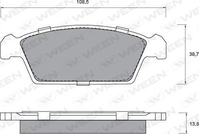 Ween 151-1166 - Bremžu uzliku kompl., Disku bremzes autospares.lv