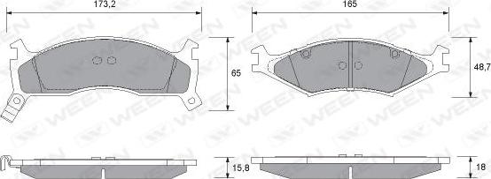 Ween 151-1160 - Bremžu uzliku kompl., Disku bremzes autospares.lv