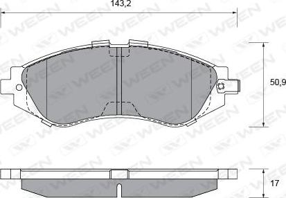 Ween 151-1109 - Bremžu uzliku kompl., Disku bremzes autospares.lv