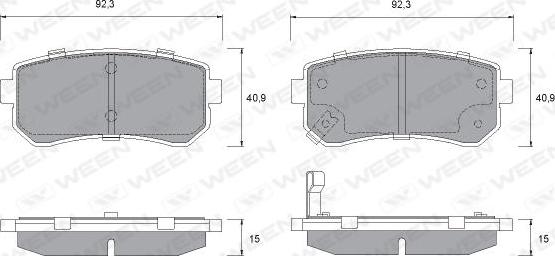 Ween 151-1184 - Bremžu uzliku kompl., Disku bremzes autospares.lv