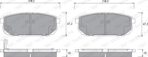 Ween 151-1186 - Bremžu uzliku kompl., Disku bremzes autospares.lv