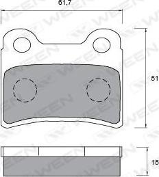 Ween 151-1183 - Bremžu uzliku kompl., Disku bremzes autospares.lv