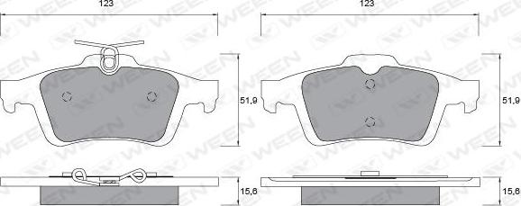 Ween 151-1130 - Bremžu uzliku kompl., Disku bremzes www.autospares.lv