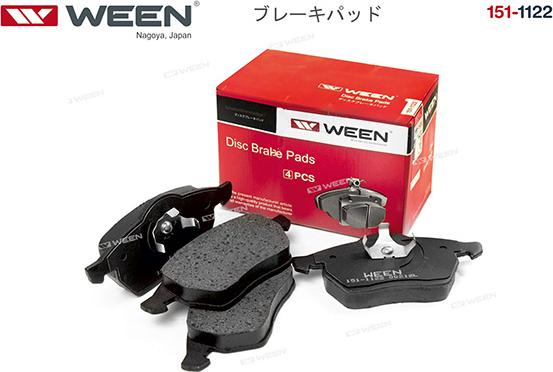 Ween 151-1122 - Brake Pad Set, disc brake www.autospares.lv