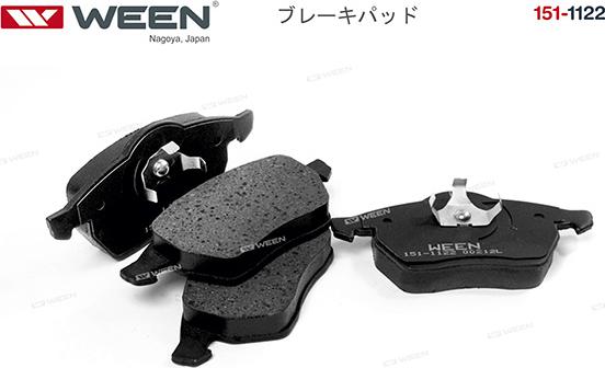 Ween 151-1122 - Brake Pad Set, disc brake www.autospares.lv